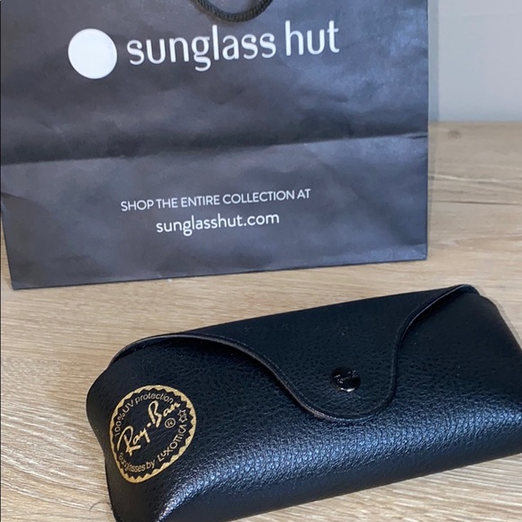 Ray Ban sunglasses matte black. OBO main image 4